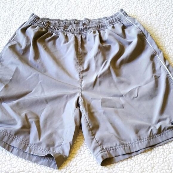 Reebok Vintage Embroidered Graphic Lined Pocketed Cinched Sz XL Grey Shorts - Picture 1 of 10